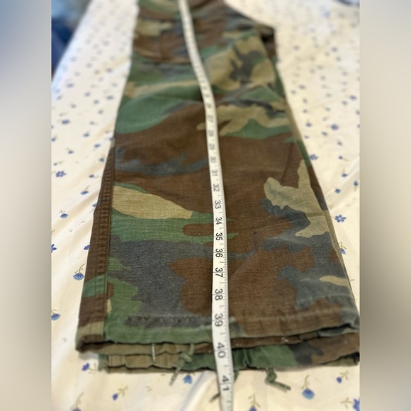 Vintage 80's Era USGI Woodland BDU Camouflage Combat Pants Trouser Wide Leg - Picture 5 of 16
